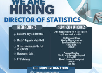 Vacancy – Director of Statistics, Ministry of Sustainable Development
