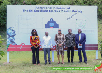 Prime Minister Drew Unveils Marcus Garvey Port Marker at Pump Bay