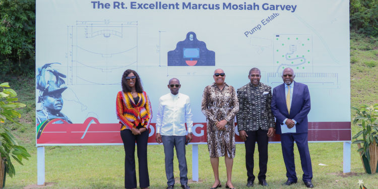 Prime Minister Drew Unveils Marcus Garvey Port Marker at Pump Bay