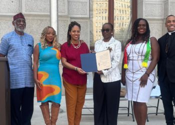 Saint Kitts and Nevis 42nd Anniversary of Independence Celebrated with Flag Raising Ceremony at Philadelphia City Hall