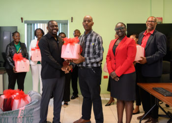 Minister Duggins donated 400 Hurricane relief packages to the National Emergency Management Agency (NEMA) to strengthen our Hurricane Readiness efforts 