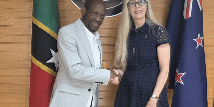 Her Excellency Linda Charlotte Te Puni, New Zealand High Commissioner pays Courtesy Call on the Rt. Hon. Dr. Denzil Douglas, Minister of Foreign Affairs et al.