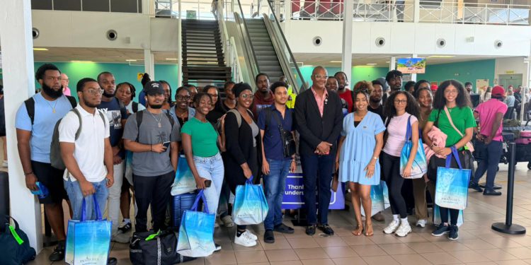 Home Safe! 27 Students Return To St. Kitts and Nevis from Jamaica as Hurricane Melissa Looms