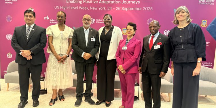 The Rt. Hon. Dr. Denzil Douglas joins international and regional leaders to launch the Great Caribbean Shifts Report