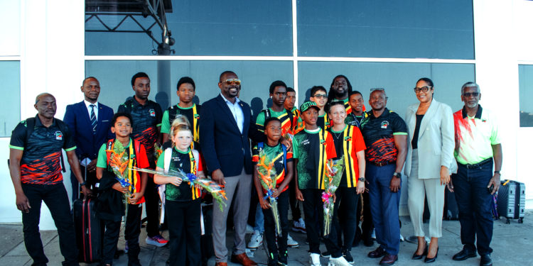 MINISTER DUGGINS APPLAUDS NATIONAL SWIM TEAM FOR RECORD 8-MEDAL HAUL AT OECS CHAMPIONSHIPS