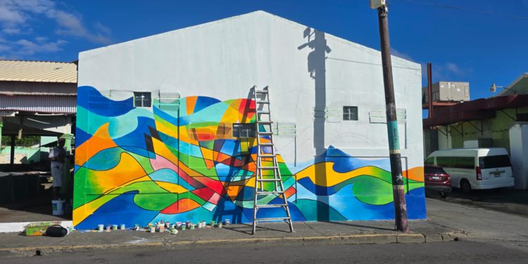 “Community Canvas” Mural Painting Initiative Brings Colour and Life to Central Basseterre