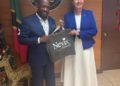 Newly appointed Ambassador of the European Union toSaint Kitts and Nevis, Her Excellency, Fiona Ramsey, pays courtesy call on Minister of Foreign Affairs, the Rt. Honourable Denzil Douglas