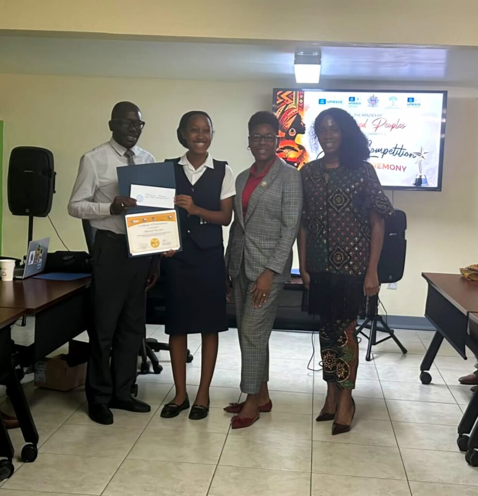 ST. KITTS-NEVIS STUDENTS HONOURED AT UNESCO ROUTES OF ENSLAVED PEOPLES ESSAY COMPETITION AWARD CEREMONY